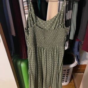 Polka Dot Green Dress